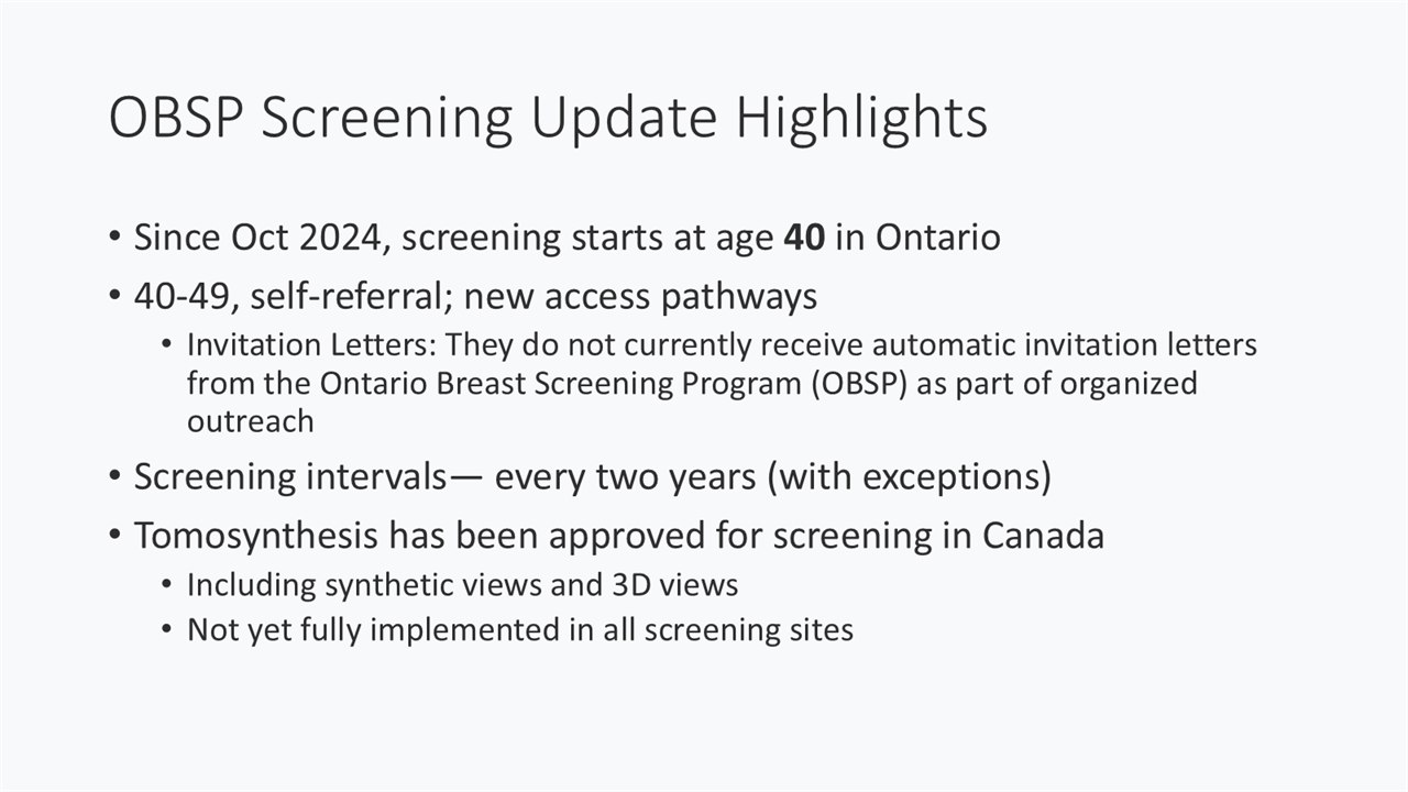 Before: the program update as a nested bullet list on a white slide.